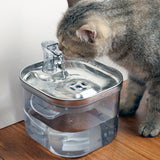 Pet Cat Dog Stainless Steel Automatic Circulation Water Dispenser Intelligent Fo photo 3