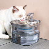 Pet Cat Dog Stainless Steel Automatic Circulation Water Dispenser Intelligent Fo photo 1